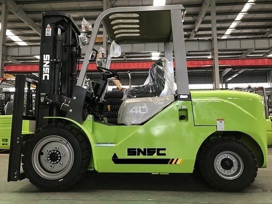 OEM 4 टन डीजल फोर्कलिफ्ट SNSC डीजल लिफ्ट ट्रक 2 स्टेज मस्त