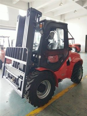 4X2 रफ टेर्रेन फोर्कलिफ्ट 3500 किलोग्राम चार पहिया ड्राइव फोर्कलिफ्ट