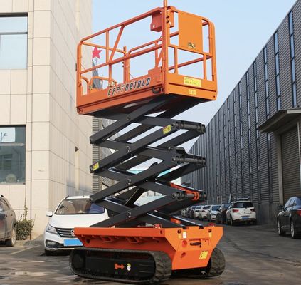6m 8m 10m स्वचालित विद्युत कैंची लिफ्ट हवाई कार्य मंच 230kg भार