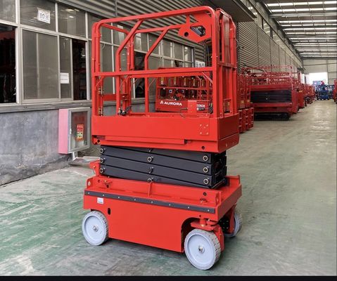 6m 8m 10m स्वचालित विद्युत कैंची लिफ्ट हवाई कार्य मंच 230kg भार