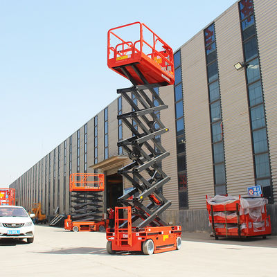 स्व-समान करने वाला कैंची लिफ्ट हवाई कार्य मंच 4m 5m 6m 8m 10m 12m 14m 16meters
